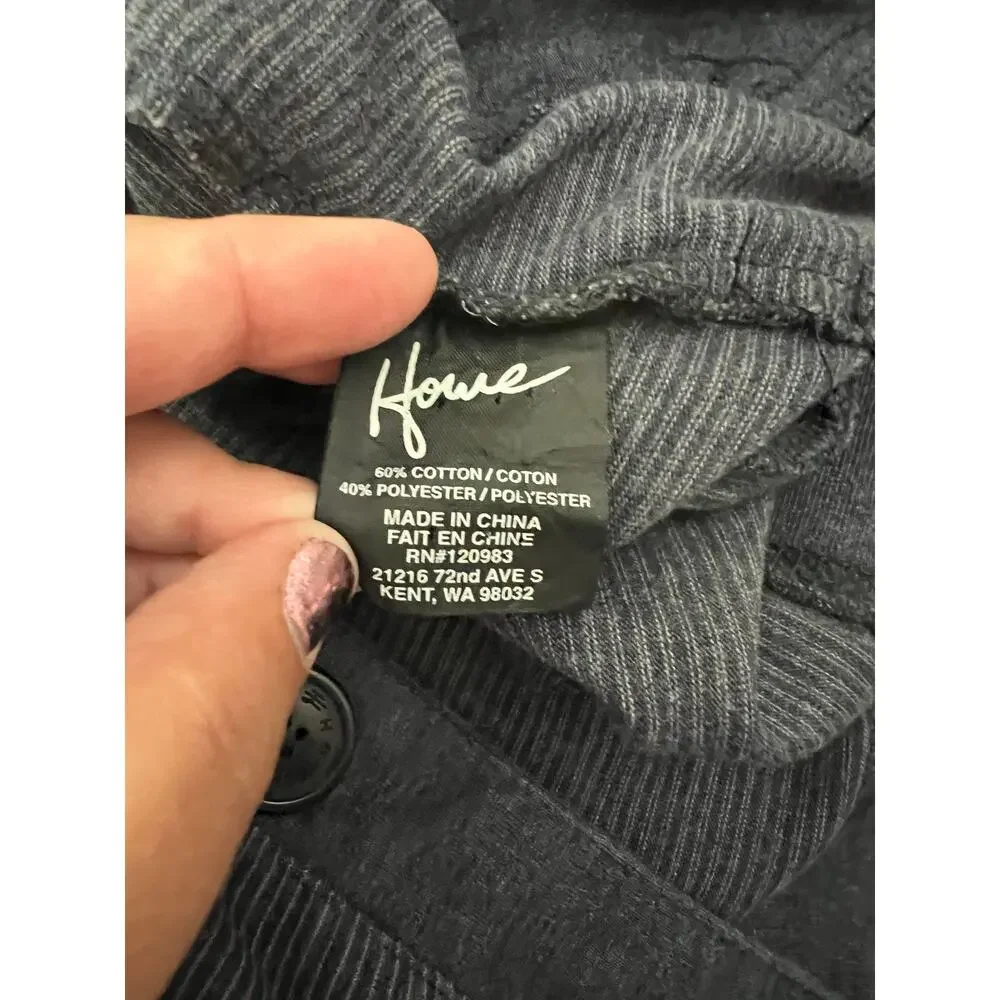 Men's Howe Blue Microstripe Button Front Cardigan Size Large